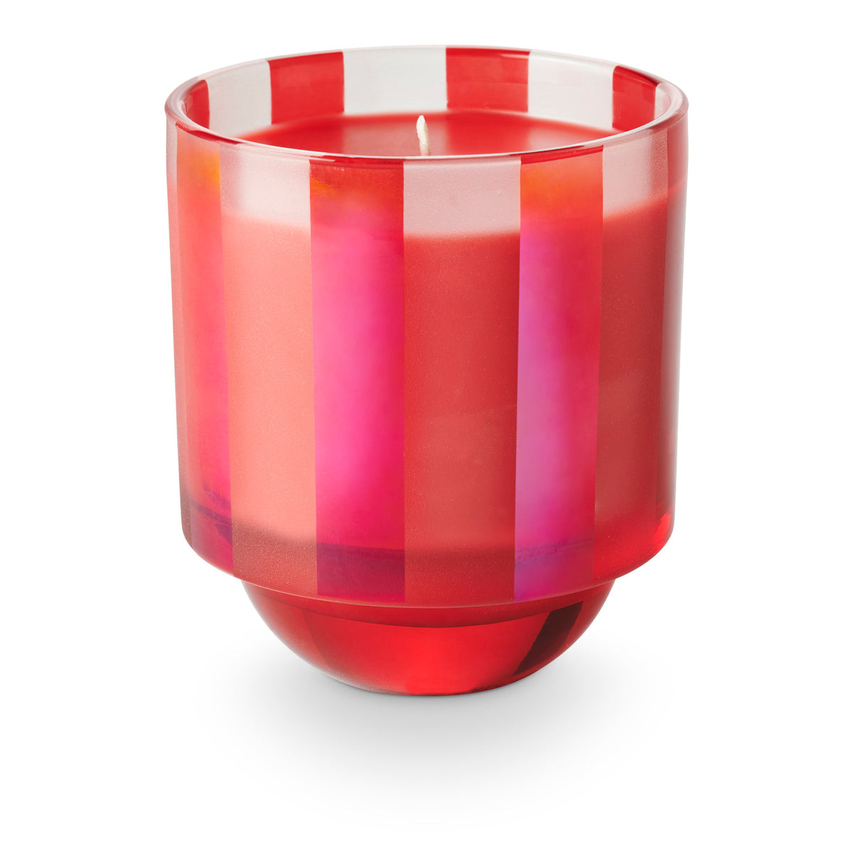 Memories of Mistletoe Kisses Iridescent Striped 9.3 oz Christmas Soy Candle