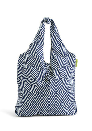 Indigo Inspired Cotton Market Tote Bag - Hello World Modern Mercantile