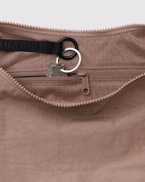 Medium Nylon Crescent Bag - Toasted Almond - Hello World Modern Mercantile