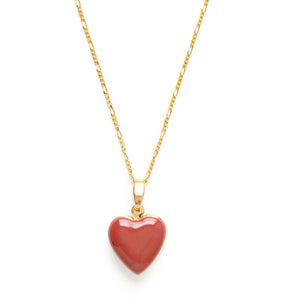 Color Enamel Heart Locket 14K Gold Plated Necklace - Hello World Modern Mercantile