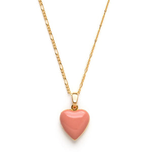 Color Enamel Heart Locket 14K Gold Plated Necklace - Hello World Modern Mercantile