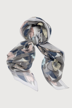 Springtime Floral Pleated Scarf