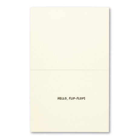 Retirement Card Interior Message Hello, Flip-Flops.