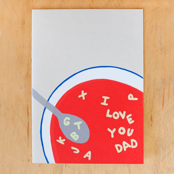 Screen Printed Father's Day Greeting Card