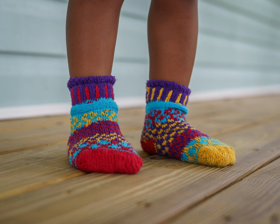 Colorful Mismatched Cotton Crochet Baby Socks