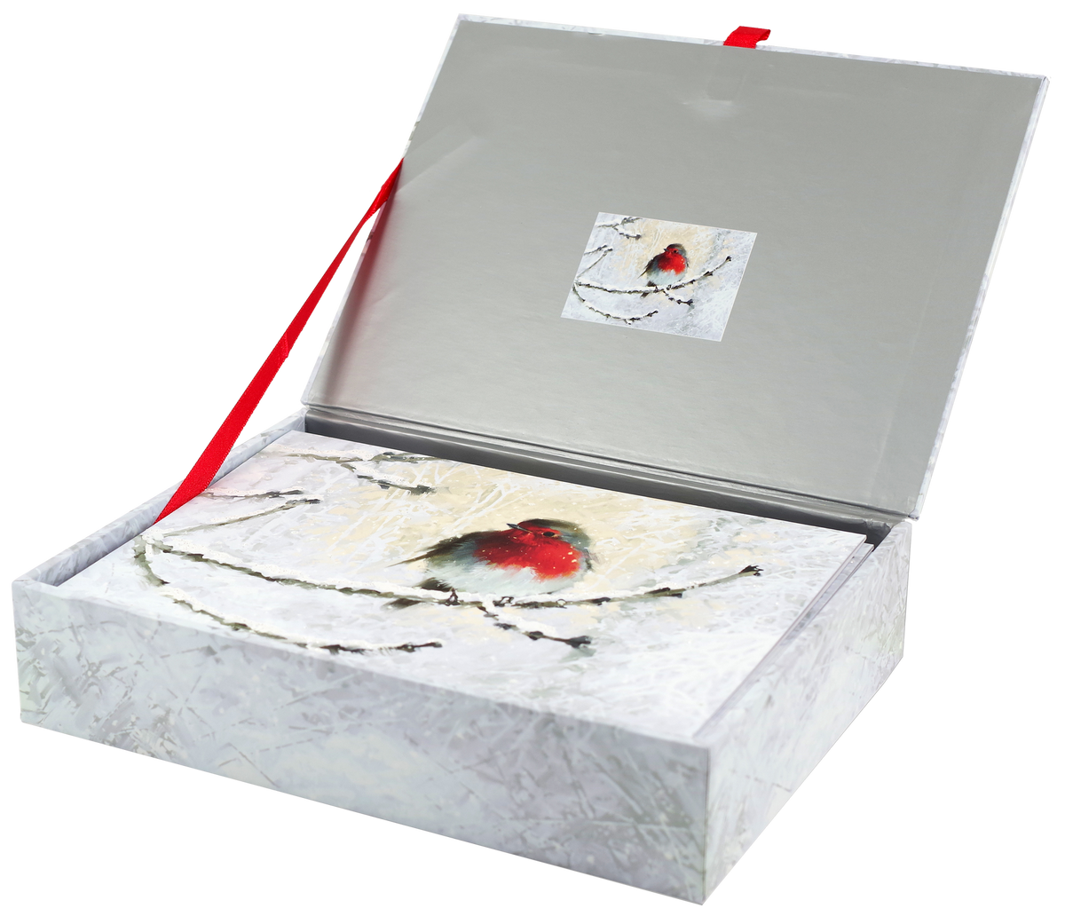 English Robin in Winter Deluxe Boxed Holiday Cards
