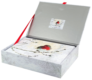 English Robin in Winter Deluxe Boxed Holiday Cards