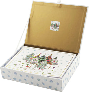 Merry Evergreens Deluxe Box Holiday Cards