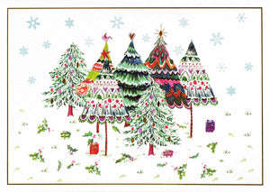 Merry Evergreens Deluxe Box Holiday Cards