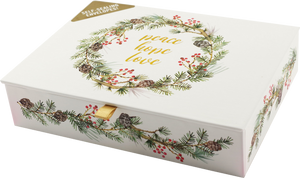 Festive Wreath Deluxe Box Holiday Cards