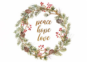 Festive Wreath Deluxe Box Holiday Cards