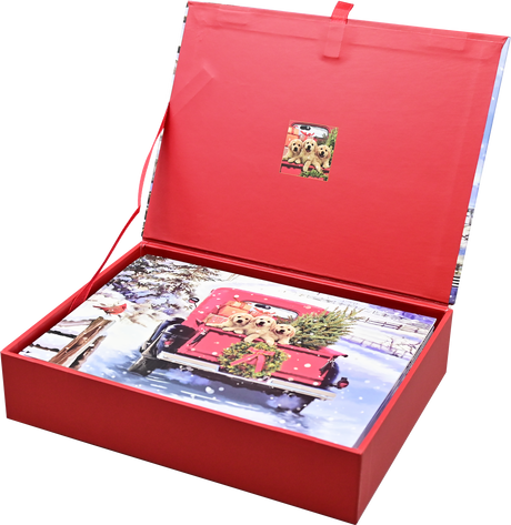 Bringing Home the Tree Deluxe Boxed Holiday Cards