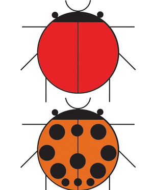 Ladybug Patterned Bookmark by Artist Charley Harper