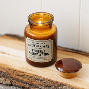Apothecary Jar 8 oz Soy Candle Verbena + Eucalyptus Lifestyle