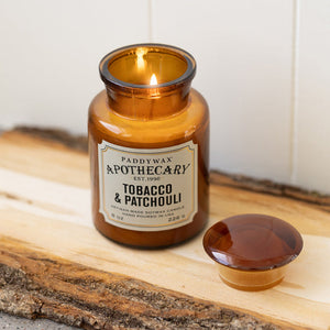 Apothecary Jar 8 oz Soy Candle - Tobacco + Patchouli Lifestyle