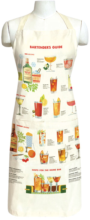 Vintage-Style Apron - Bartender's Guide - Hello World Modern Mercantile