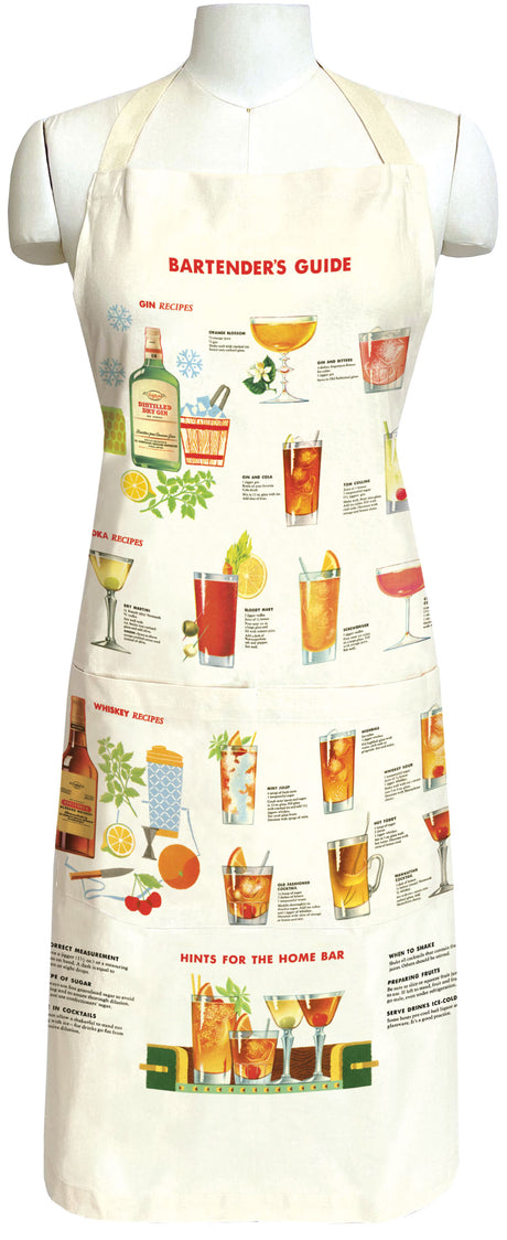 Vintage-Style Apron - Bartender's Guide - Hello World Modern Mercantile