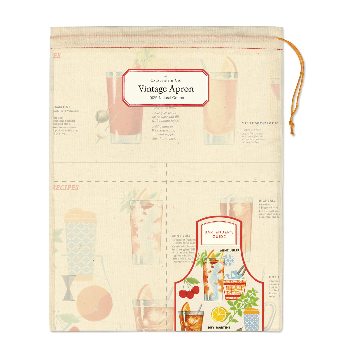 Vintage-Style Apron - Bartender's Guide - Hello World Modern Mercantile