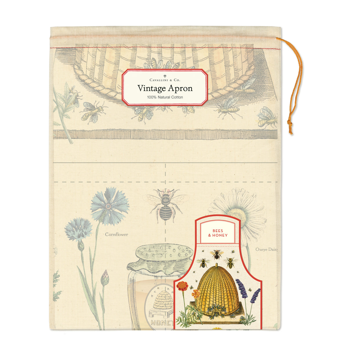Vintage-Style Apron - Bees & Honey