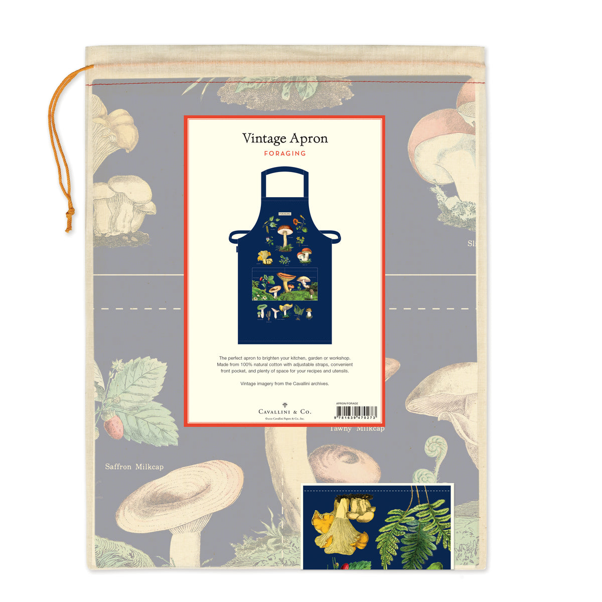 Vintage-Style Apron - Foraging
