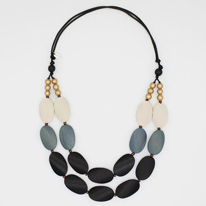 Grayscale Layered Gracie Necklace