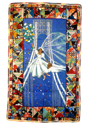 Faith Ringgold Boxed Notecard Assortment Interior Style 3 - Woman Flying with Bouquet, 1988