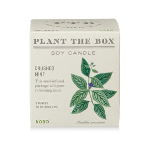 Crushed Mint - Pure Soy Candle Plantable Box - Hello World Modern Mercantile