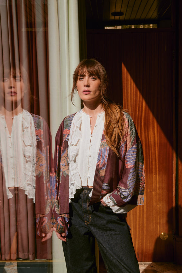 Crane Plum Kimono