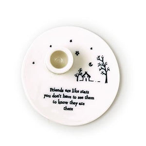 Sweet Sayings Porcelain Mini Candleholder