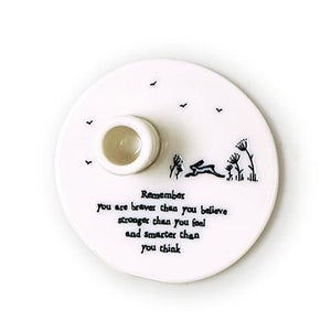 Sweet Sayings Porcelain Mini Candleholder