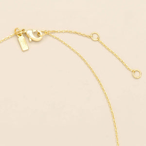 Pressed Flower Necklace - Gold - Pink Cherry Blossom