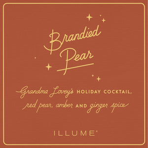Memories of Brandied Pear Amber Glass Bubble Christmas Reed Diffuser