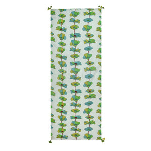 Garland Poppy Print Viscose Tassel Scarf - Green