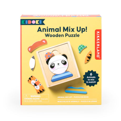 Kidoki Animal Mix Up! Wooden Puzzle 