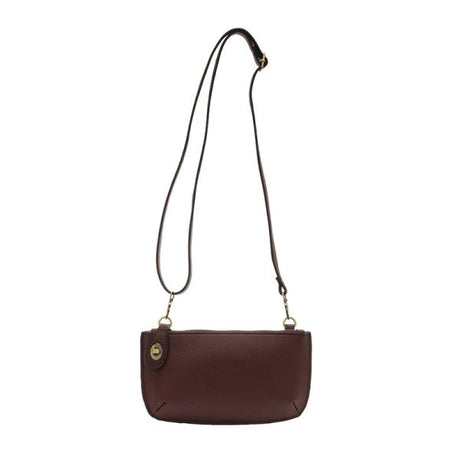 Vegan Leather Mini Crossbody Clutch - Deep Crimson