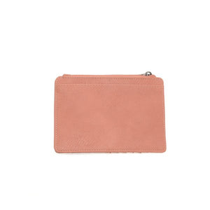 Vegan Leather Penny Mini Wallet - Pink Clay