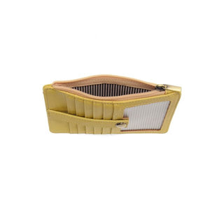 Vegan Leather Penny Mini Wallet - Laguna Yellow