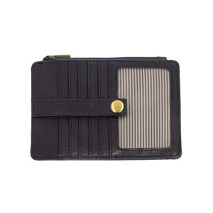 Vegan Leather Penny Mini Travel Wallet - Midnight Blue
