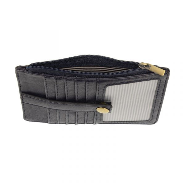 Vegan Leather Penny Mini Travel Wallet - Midnight Blue