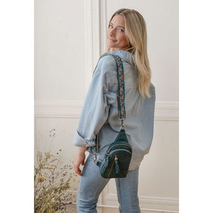 Vegan Leather Skyler Sling Bag - Dark Teal