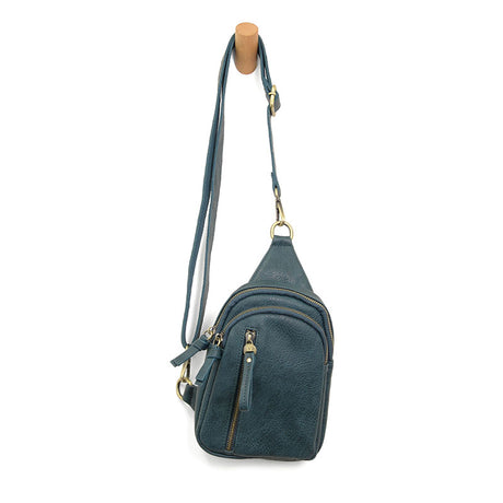 Vegan Leather Skyler Sling Bag - Dark Teal