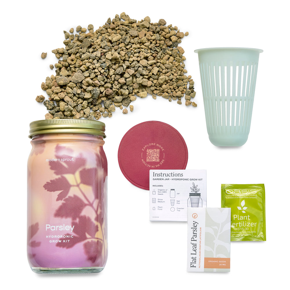 Organic Herb Garden Jar Hydroponic Growing Kit - Hello World Modern Mercantile