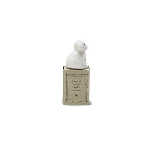 Mini Porcelain Animal in Sweet Sayings Gift Box - Hello World Modern Mercantile