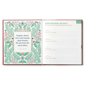 Our Holidays Keepsake Fill-In Memory Book Interior Page Example 5