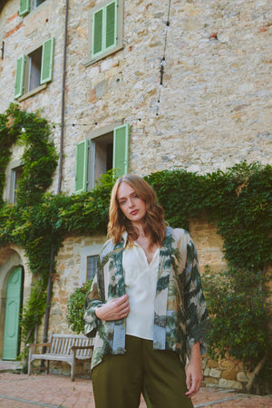 Rivers and Trees Natural Kimono