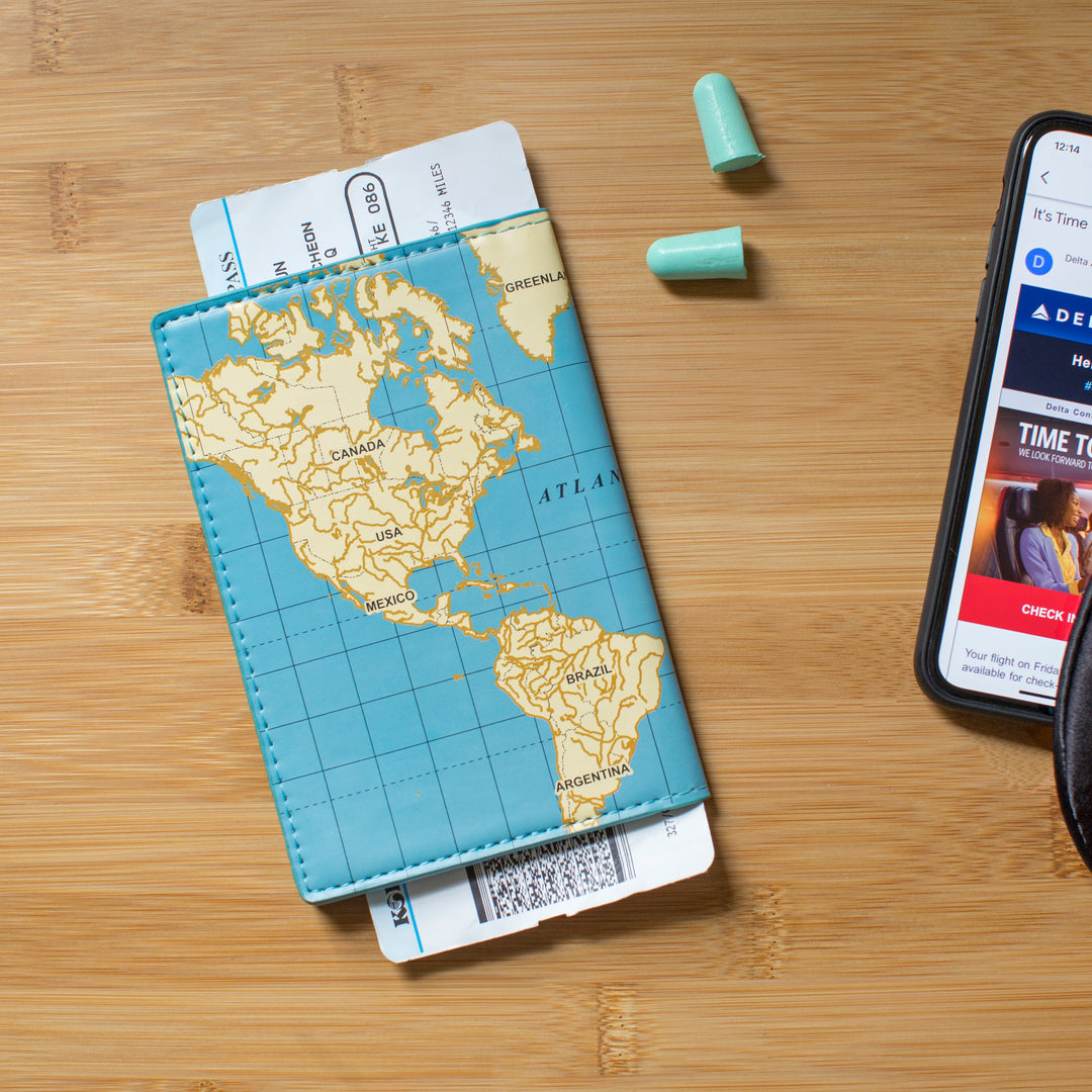 World Traveler Passport Book Cover Lifestyle