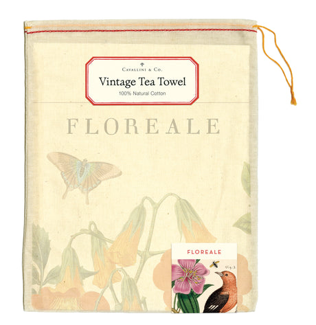 Vintage-Style Tea Towel - Floreale