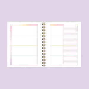 Undated Perpetual Planner - Rainbow Gradient Interior Goals