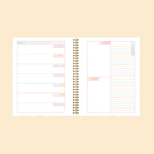 Undated Perpetual Planner - Rainbow Gradient Interior Weekly