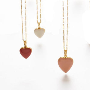 Color Enamel Heart Locket 14K Gold Plated Necklace - Hello World Modern Mercantile